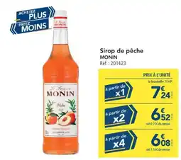 METRO MONIN Sirop de pêche offre
