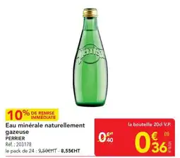 METRO PERRIER Eau minérale naturellement gazeuse offre