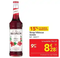 METRO MONIN Sirop hibiscus offre