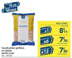 METRO METRO CHEF Cacahuètes grillées et salées offre