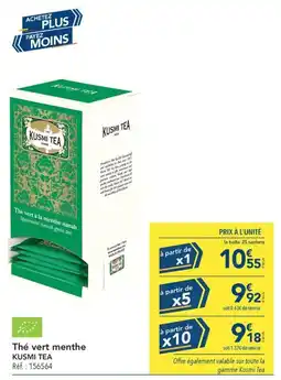 METRO KUSMI TEA Thé vert menthe offre