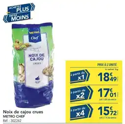 METRO METRO CHEF Noix de cajou crues offre