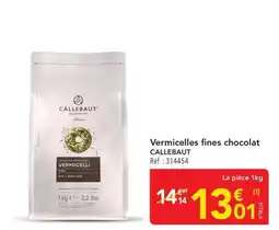 METRO CALLEBAUT Vermicelles fines chocolat offre
