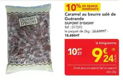 METRO DUPONT D'ISIGNY Caramel au beurre salé de Guérande offre