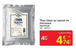 METRO NAUTILUS Thon au naturel offre
