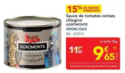 METRO AGROMONTE Sauce de tomates cerises ciliegino offre