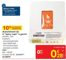 METRO PIDY Spicy Cups offre