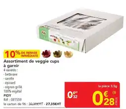 METRO PIDY Veggie cups offre