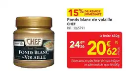 METRO CHEF FONDS BLANC DE VOLAILLE offre