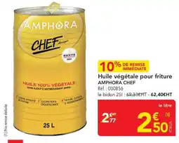 METRO AMPHORA Huile végétale pour friture offre