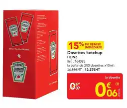 METRO HEINZ Dosettes ketchup offre