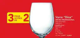 METRO METRO PROFESSIONAL Verre "Dina" offre