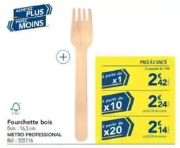 METRO METRO PROFESSIONAL Fourchette bois offre