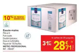 METRO METRO PROFESSIONAL Essuie-mains offre