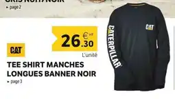 DomPro CATERPILLAR TEE SHIRT MANCHES LONGUES BANNER NOIR offre