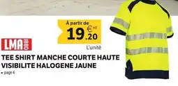 DomPro TEE SHIRT MANCHE COURTE HAUTE VISIBILITE HALOGENE JAUNE offre