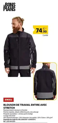 DomPro ENGEL Blouson de travail entière avec stretch offre