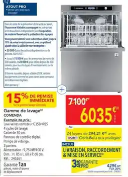 METRO Comenda Lave-verres osmoseur offre