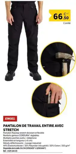 DomPro ENGEL PANTALON DE TRAVAIL ENTIRE AVEC STRETCH offre
