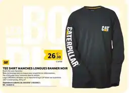 DomPro CATERPILLAR TEE SHIRT MANCHES LONGUES BANNER NOIR offre