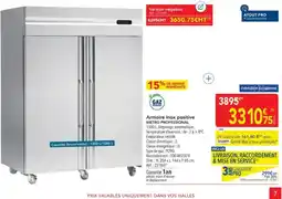 METRO METRO PROFESSIONAL Armoire inox positive offre