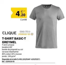 DomPro CLIQUE T-SHIRT BASIC-T GREYMEL offre