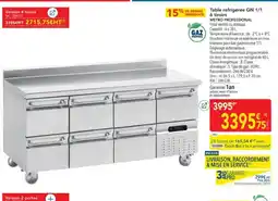 METRO METRO PROFESSIONAL Table réfrigérée GN 1/1 offre