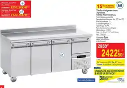 METRO METRO PROFESSIONAL Table réfrigérée inox 3 portes offre