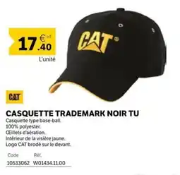DomPro CAT Casquette Trademark Noir TU offre