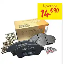 Carter-Cash SOLID PARTS plaquettes de frein offre