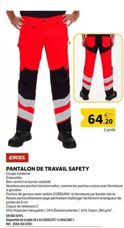 DomPro ENGEL PANTALON DE TRAVAIL SAFETY offre