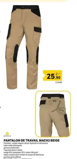 DomPro Deltaplus Pantalon de travail mach2 beige offre