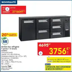 METRO GAMKO Arrière bar réfrigéré offre