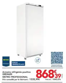 METRO METRO PROFESSIONAL Armoire réfrigérée positive GRE4600 offre