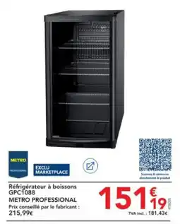 METRO Metro Professional Réfrigérateur à boissons GPC1088 offre