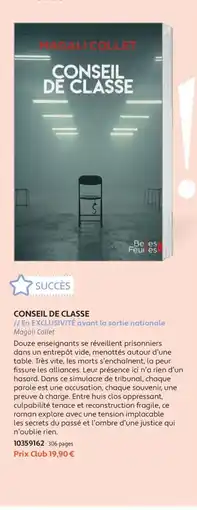 France Loisirs Magali Collet Conseil de classe offre