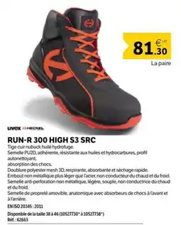 DomPro uvex RUN-R 300 HIGH S3 SRC offre
