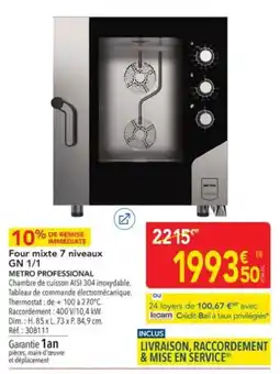 METRO METRO PROFESSIONAL Four mixte 7 niveaux GN 1/1 offre