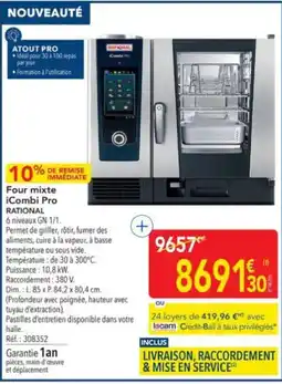 METRO RATIONAL Four mixte iCombi Pro offre