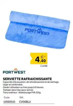DomPro PORTWEST SERVIETTE RAFRAICHISSANTE offre