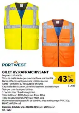 DomPro PORTWEST GILET HV RAFRAICHISSANT offre