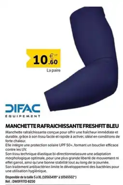 DomPro DIFAC MANCHETTE RAFRAICHISSANTE FRESHFIT BLEU offre