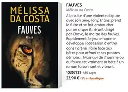 France Loisirs Mélissa da Costa Fauves offre