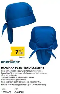 DomPro PORTWEST BANDANA DE REFROIDISSEMENT offre
