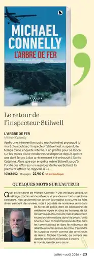 France Loisirs Michael Connelly L'Arbre de Fer offre