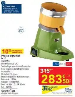 METRO SANTOS Presse-agrumes N11 offre
