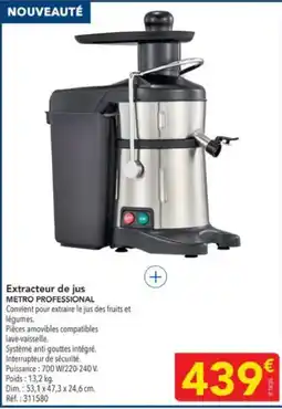 METRO METRO PROFESSIONAL Extracteur de jus offre