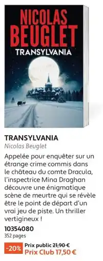 France Loisirs Nicolas Beuglet Transylvania offre