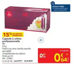 METRO ISI Capsule à crème professionnelle offre