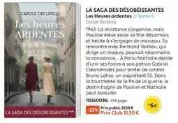 France Loisirs Carole Declercq Les heures ardentes offre